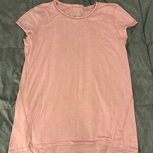 Pink lululemon short sleeve tee. Size 6 or 8
